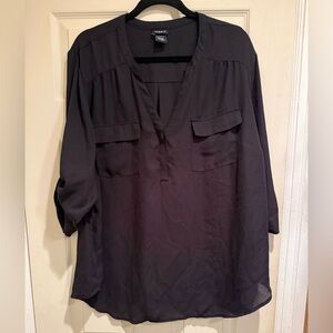 Torrid Black Blouse with Pockets